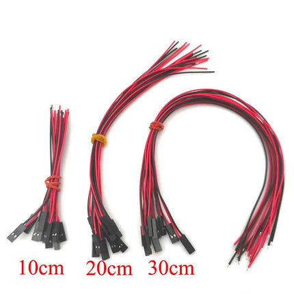10/20 Pz 2 Pin Femmina Jumper Wire Connettore Cavo di Prolunga 10 cm/20 cm/30 cm di Lunghezza Per Cavo Dupont stampante 3D