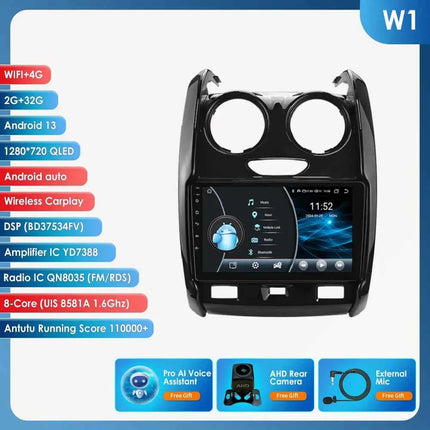 Android Car Radio Player audio for Renault Duster 2015 - 2020 wireless Carplay Android Auto 2din GPS Intelligent Multimedia DSP