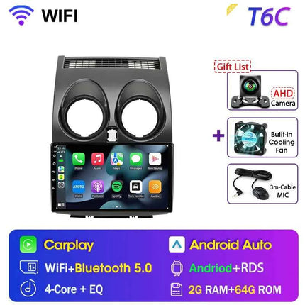 Srnubi Android Qualcomm 8 Core Carplay Auto Stereo For Nissan Qashqai J10 2006 - 2013 Carplay 4G GPS Wifi Car Multimedia