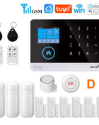 WiFi + GSM/4G and 2G Wireless Security Protection Smart Home App and Tuya Home Security Alarm System Alexa Remote Operation 433 Mhz