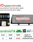 Wireless Carplay Android 14 For BMW F20 F30 F21 F22 F31 F32 F33 F34 F36 NBT EVO Multimedia Player Auto Radio Screen GPS