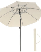 SONGMICS Ombrellone di 160 cm, UPF 50+, Inclinazione Bidirezionale a 30°, Altezza Regolabile, con Borsa da Trasporto, per Balcone Giardino Terrazzo Spiaggia, senza Base