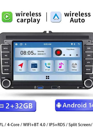 Wireless Carplay Android 14 Auto Radio for Volkswagen VW Passat B6 B7 CC T5 Tiguan Touran POLO GOLF 56 Multimedia GPS NaviScreen