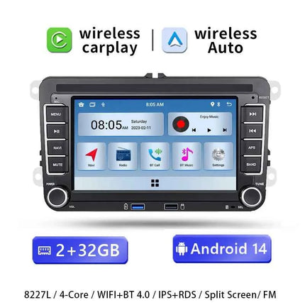 Wireless Carplay Android 14 Auto Radio for Volkswagen VW Passat B6 B7 CC T5 Tiguan Touran POLO GOLF 56 Multimedia GPS NaviScreen