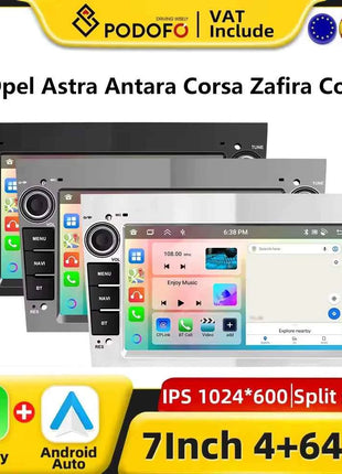 Podofo CarPlay Android Radio For Opel Astra Antara Corsa Zafira Combo Car Intelligent System 2din GPS Stereo Dashboard Car Radio