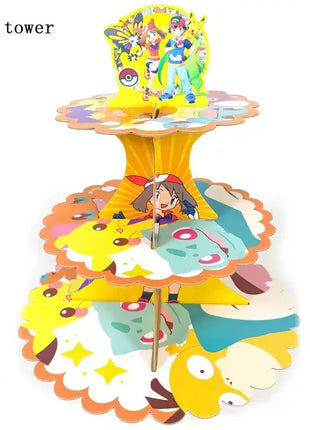 Forniture per decorazioni per feste di compleanno a tema Pokemon Cartoon Pokemon Go Stoviglie Tazze Piatti Palloncino Pikachu per bomboniere per baby shower