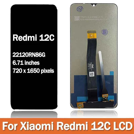 6.71 ''Display Per Xiaomi Redmi 12C LCD 12 c Display FrameTouch Pannello Dello Schermo Digitizer Per Redmi 12C Display 12C LCD 22120RN86