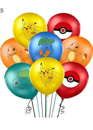 Forniture per decorazioni per feste di compleanno a tema Pokemon Cartoon Pokemon Go Stoviglie Tazze Piatti Palloncino Pikachu per bomboniere per baby shower