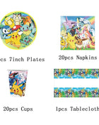 Forniture per decorazioni per feste di compleanno a tema Pokemon Cartoon Pokemon Go Stoviglie Tazze Piatti Palloncino Pikachu per bomboniere per baby shower