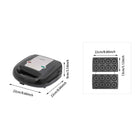 8-in-1 Multifunctional Breakfast Maker, Sandwich Maker, Waffle Maker, Doughnut Maker, with 8 Molds, 750W High Efficiency, Black