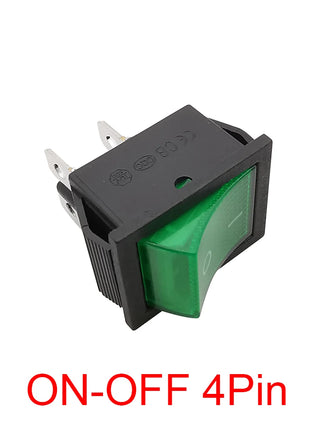 1 pz KCD4 4 pin 6 pin interruttore a bilanciere 16A 250VAC 20A 125VAC ON-OFF/ON-OFF-ON 2 posizioni 3 posizioni con interruttore di alimentazione della luce 31x25mm
