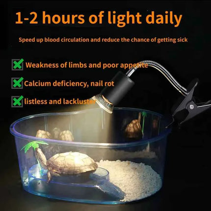 75W Halogen Bulb for Reptile Heat Lamp Adjustable Gooseneck Aquarium Tank Heating Lamps for Tortoise Lizard Snake Terrarium