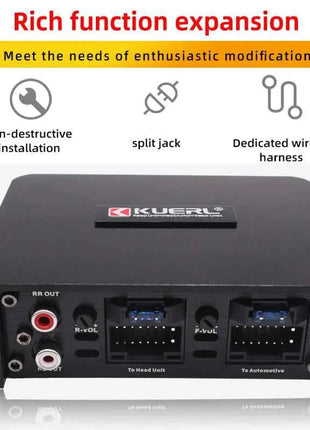 Car Power Amplifier 4*60W Way DSP Car Audio Speaker Amplifier Lossless Audio Processor For Android Large Screen Dedicated