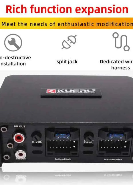 Car Power Amplifier 4*60W Way DSP Car Audio Speaker Amplifier Lossless Audio Processor For Android Large Screen Dedicated