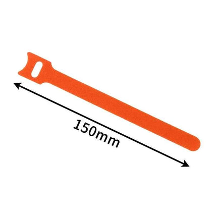 Fascette per cavi rilasciabili Organizzatore di cavi Arancione 150 200 250 mm Cinghie con gancio in nylon Avvolgere Zip Bundle Fasciatura Fascetta Fissaggio in plastica