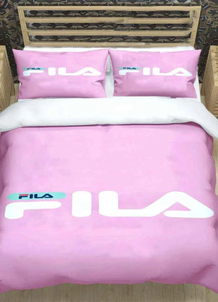 Hot Logo Print Bedding Sets Bed Supplies Set  Comforter Set  Teens Girls Cartoon Twin Single Kid  F-Fila Luxury Gift