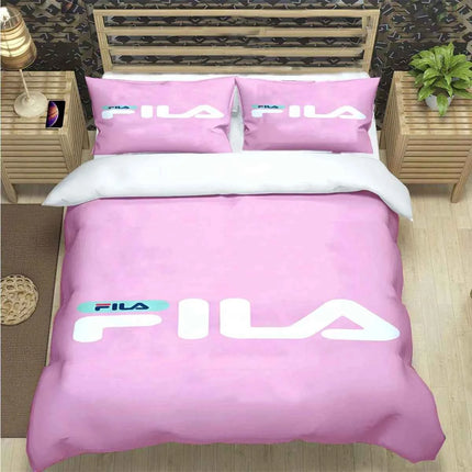 Hot Logo Print Bedding Sets Bed Supplies Set  Comforter Set  Teens Girls Cartoon Twin Single Kid  F-Fila Luxury Gift