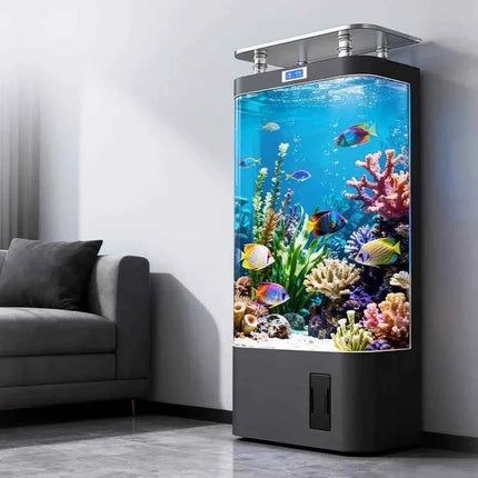 Smart Goldfish Tank Household Medium-sized Vertical Filtration Integrated Ecological Glass Replacement Aquarium
