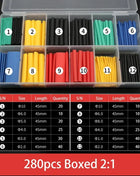 127/328/750 Pcs Heat Shrink Tubing Kit 2:1 Wire Shrinkable Tube Heat Shrink Wire Connect Cover Protection Sleeves