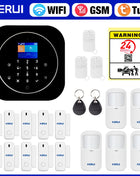 KERUI Home Security Alarm System Alexa Support G12 WIFI/GSM Alarm System with Phone App Alarm Siren PIR Sensor Tuya Smart APP