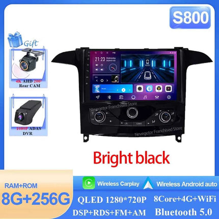 Car Radio Carplay Android 16 For Ford S Max S-MAX 2006-2015 For Ford Galaxy 2014 Bright black Auto Stereo Multimedia Player DPS