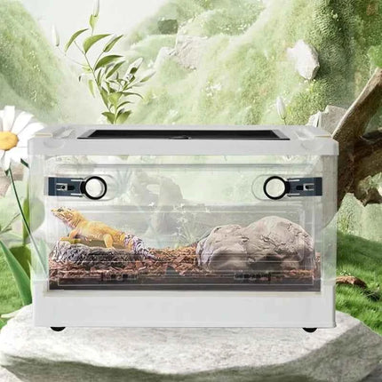 Plastic Reptile Feeding Box Reptiles Breeding Enclosure Cages Reptile Portable Transport Container for Lizard Bearded Dragon