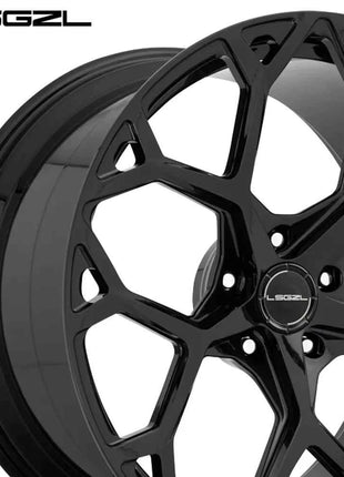 Cerchi Auto Monoblocco LSGZglossy Neri Lucidi 20 22 24 26 Pollici 5x112 5x114.3 5x120 5x130 per BMW Audi Range Rover
