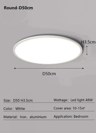AuroraRealm Illuminazione Ultrasottile Soggiorno Luce Nordico Moderna Lampada da soffitto a LED Decorazioni per la casa Camera da letto Balcone Cucina Corridoio Apparecchio