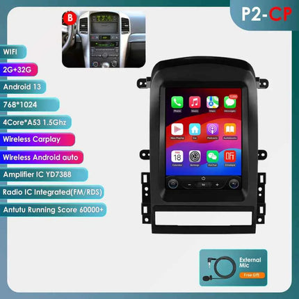 Hizpo 9.7" 2 Din Android Auto Car Radio for Chevrolet Captiva Sport 2006 - 2012 Multimedia Video Player Carplay  for Tesla Style