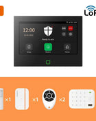 Staniot 7inch Lora Protection Kit WiFi 4G Tuya Smart Home Alarm System with 5000mAh Battery 500M Distance Works with Alexa