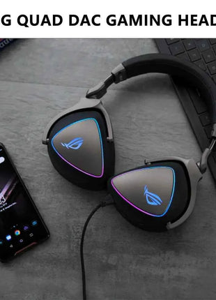 ASUS RGB QUAD-DAC GAMING HEADSET 7.1 Channel USB Over-Ear Headphones PC PS4 PS5 Xbox One Noise Cancelling Soft Earmuff