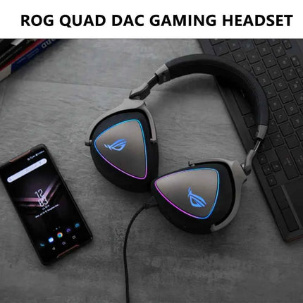 ASUS RGB QUAD-DAC GAMING HEADSET 7.1 Channel USB Over-Ear Headphones PC PS4 PS5 Xbox One Noise Cancelling Soft Earmuff