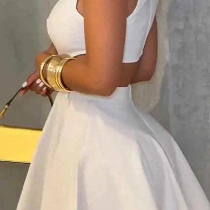 HBLL Gonne corte alla moda da donna Fibbia in metallo con bottoni Capispalla formale Camicia da donna con risvolto scavato Abito da sera a trapezio