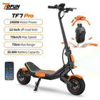 TOFUN TF7 PRO Electric Scooter 2400W Dual Motor Max Speed 70 km/h 12 Inch Off-Road Tires 75km Range Foldable power Scooter
