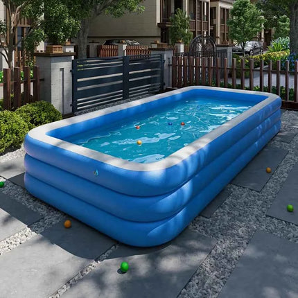 Piscina gonfiabile per cortile, giardino con prato, grande piscina estiva pieghevole per giochi d'acqua, piscina portatile multifunzionale per esterni