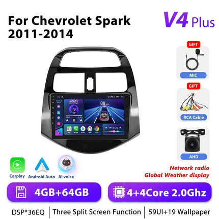 Podofo 4G CarPlay Android Radio For Chevrolet Spark 2011-2014 Car Intelligent System 2din GPS Stereo Head Unit Multimedia Player