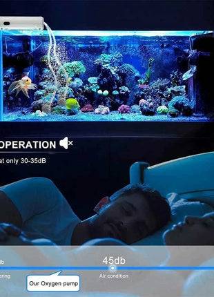 Aquarium Fish Tank Oxygen Pump Charging Dual-Purpose Air Pump Usb Lithium Battery Household Portable Fishing Mute 6000mA Outdoor
