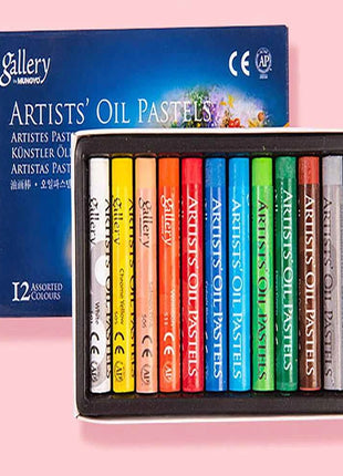 Set Pastelli a Olio Morbidi 25/50 Colori per Bambini e Studenti d'Arte