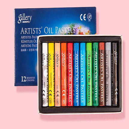 Set Pastelli a Olio Morbidi 25/50 Colori per Bambini e Studenti d'Arte