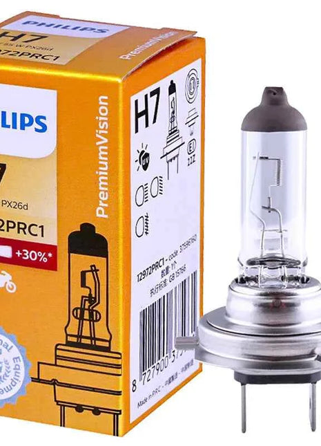 Philips Vision H7 12V 55W PX26d +30% Brighter Original Light Car Halogen Headlight Auto Genuine Bulb Fog Lamp 12972PRC1