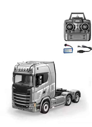 HUINA 1501 770S Alloy Tractor 19CH RC Truck 1/18 2.4G remote control Engineering Trailer Truck with Light Sound Toys XMAS Gifts