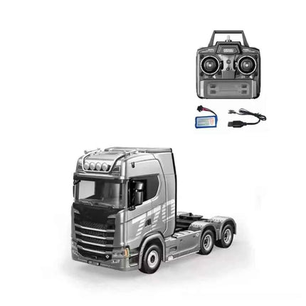 HUINA 1501 770S Alloy Tractor 19CH RC Truck 1/18 2.4G remote control Engineering Trailer Truck with Light Sound Toys XMAS Gifts