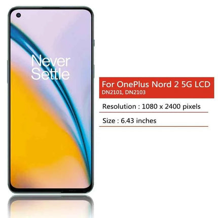 6.43 "Nuovo AMOLED Per OnePlus Nord 2 5G Display LCD Touch Screen Digitizer Pannello di Montaggio Nord2 5G DN2101 DN2103 Display