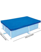 Copertura per piscina rettangolare Copertura per piscina gonfiabile pieghevole in PE impermeabile per piscina fuori terra Copertura per piscina familiare per bambini all'aperto