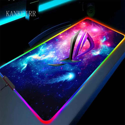 Mouse Pad Asus Rgb Gaming Mause Mat Anime Mats Gamer Rug Pc Xxl Cute Pads Large Game Keyboard Carpet Backlight Mousepad