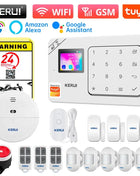 KERUI Home Alarm System Alexa Support, W184 Tuya Smart Home Security Alarm 4G/WiFi Wireless Anti-theft Protection PIR Motion Sensor