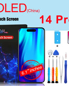 PINZHENG High Quality INCELL LCD OLED Screen for iPhone 14 Pro 15 Plus 13 Pro Max Display for iPhone Replacement with Tools