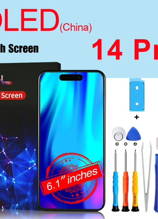 PINZHENG Schermo di alta qualità INCELL LCD OLED per iPhone 14 Pro 15 Plus 13 Pro Max Display per sostituzione iPhone con strumenti