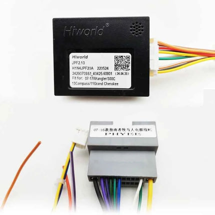 Adattatore per cablaggio radio Scatola decodificatore CAN Bus Cavo da 16 pin a 22 pin per Jeep Wrangler Cherokee Compass Dodge Journey Ram 1500
