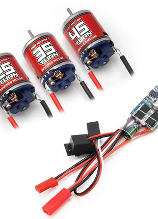 RC 370 external Brushed Motor 25T-45T ,30A Micro brushed ESC kit for 1/16 1/18 1/24 RC Car/Ship Crawler Axial SCX24 Tamiya Traxx
